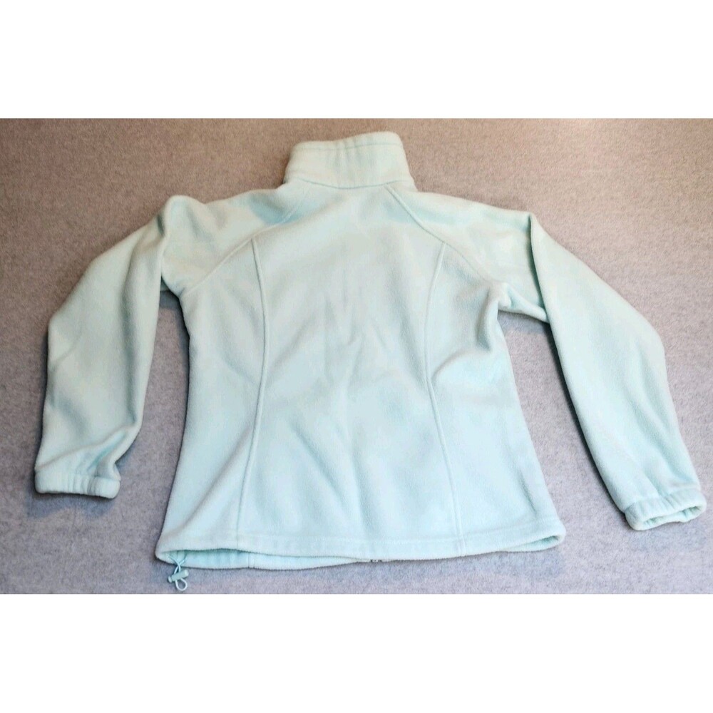 Columbia Fleece Jacket Women's Size Medium Light Mint Green Zipper Soft - Picture 4 of 7